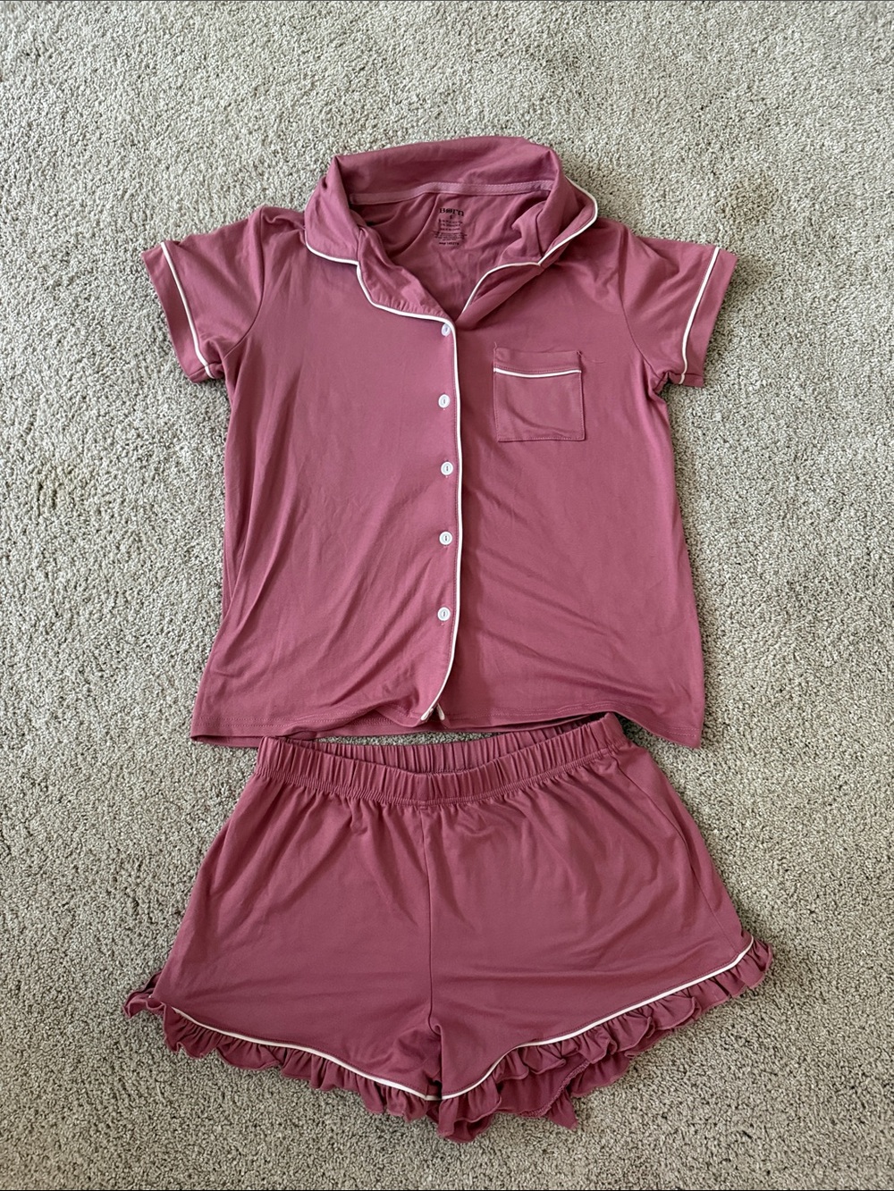 Born Size Small Women Rose Pajama Set